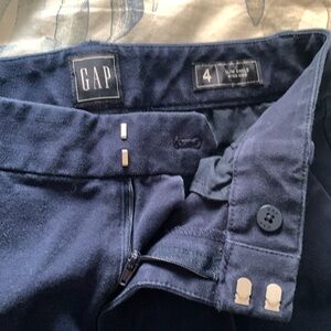 Gap slim ankle high rise navy blue slacks